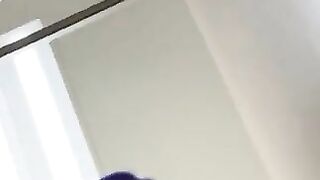 Nasty tattooed lady pooping