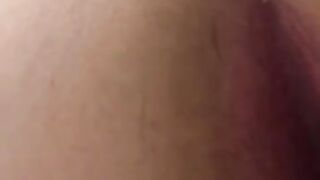 Lovely naked lady poops in closeup