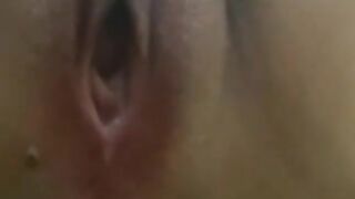 Creamy pussy and poop closeup