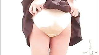 Pooping her knickers at home