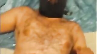 Horny guy taking heavy shit on his face