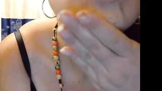 Huge titty latino webcam lady eating shit