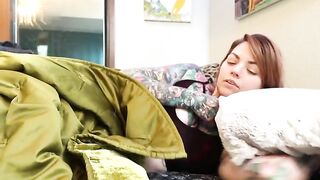 Magnificent teen girl masturbates with dildo