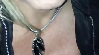 Kinky mature blonde lady eating shit