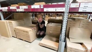 Warehouse fun with tattooed babe