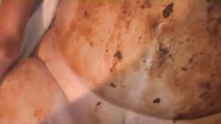 Slutty poop covered slut and hard fuck
