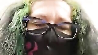 Nerdy milf in glasses shit teasing solo