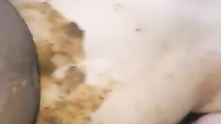 Beautiful German wife getting scat fuck