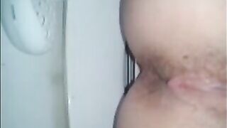 Girl shitting a dark turd