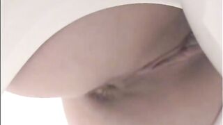 Girl shitting a lot in the toilet