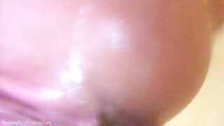 Blonde milf masturbates and poop