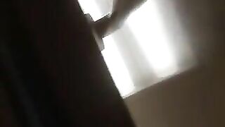 Nerdy masked mature milf pooping