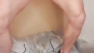 Tattooed MILF with huge knockers masturbates