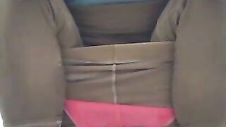 Pooping in an outdoor squat toilet show