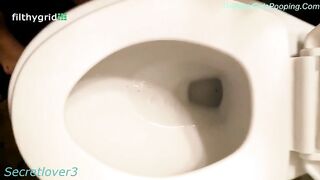 Amateur gal pooping and ass wiping