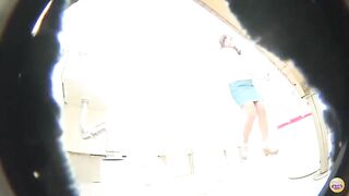 Amateur Japanese gal poops hard in toilet