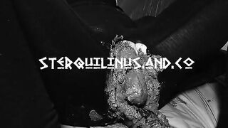 Filling the muffin with her shit