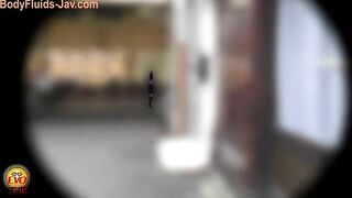 Stylish pooping in her hot knee-high boots