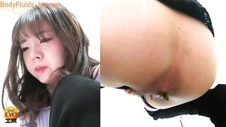 Stylish pooping in her hot knee-high boots