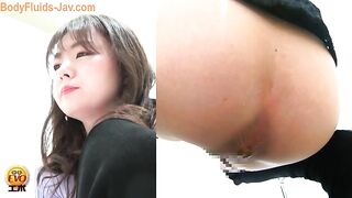 Stylish pooping in her hot knee-high boots