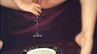 Woman is preparing dinner with piss and shit