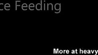 Big ass ebony babe feeding white slave
