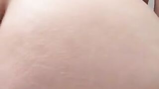 Cute young wife pooping closeup