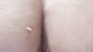 Cute young wife pooping closeup