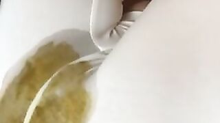 White panty gets covered in shit