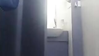 Nasty brunette girl dropping huge shit