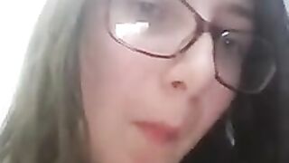 Nasty brunette girl dropping huge shit