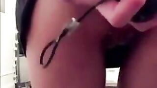 Cute ass toying play