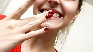 Grabbing it straight out of the toilet