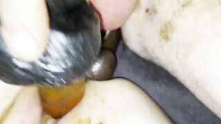Kinky fat lesbians enjoying scat fuck