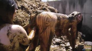 Manure Sports Dunghill Climbing - Lesbians in cowshit - EroP