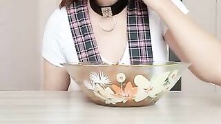 Country girl smearing shit on her chest