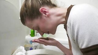 Sniffing shit Straight Out Of The Toilet