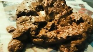 Chick in stockings dropping soft load