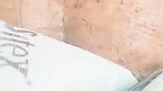 Amateur lady shitting and masturbating