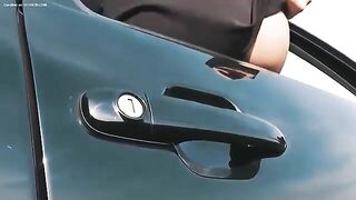 Slutty wife poops through the car window