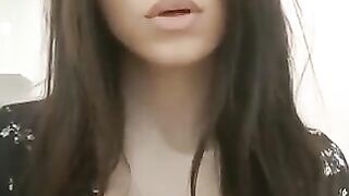 Cute Asian girl showing her booty before shitting