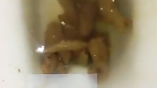 Chubby brunette lady showing her big ass and shit