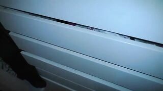 Licking her dirty underwear