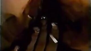 Kinky lady smearing dark shit