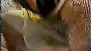 Kinky lady smearing dark shit