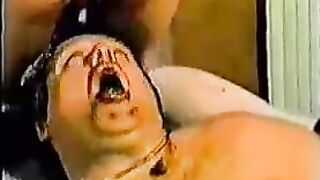 Blonde babe eats a pile of shit