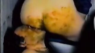 Dirty big ass mature lady shitting on hubby