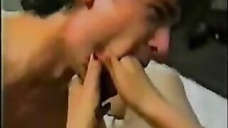 Kinky lady rubbing shit in scat sex