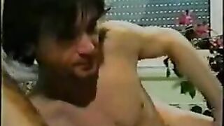 Retro slut love shit on her pussy