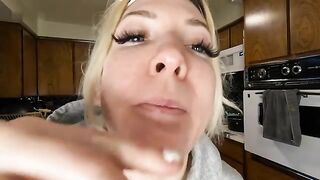 Cute blonde gal and shit eating